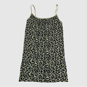 Vintage y2k Leopard Print Cami OS Brown/Black Nikibiki
